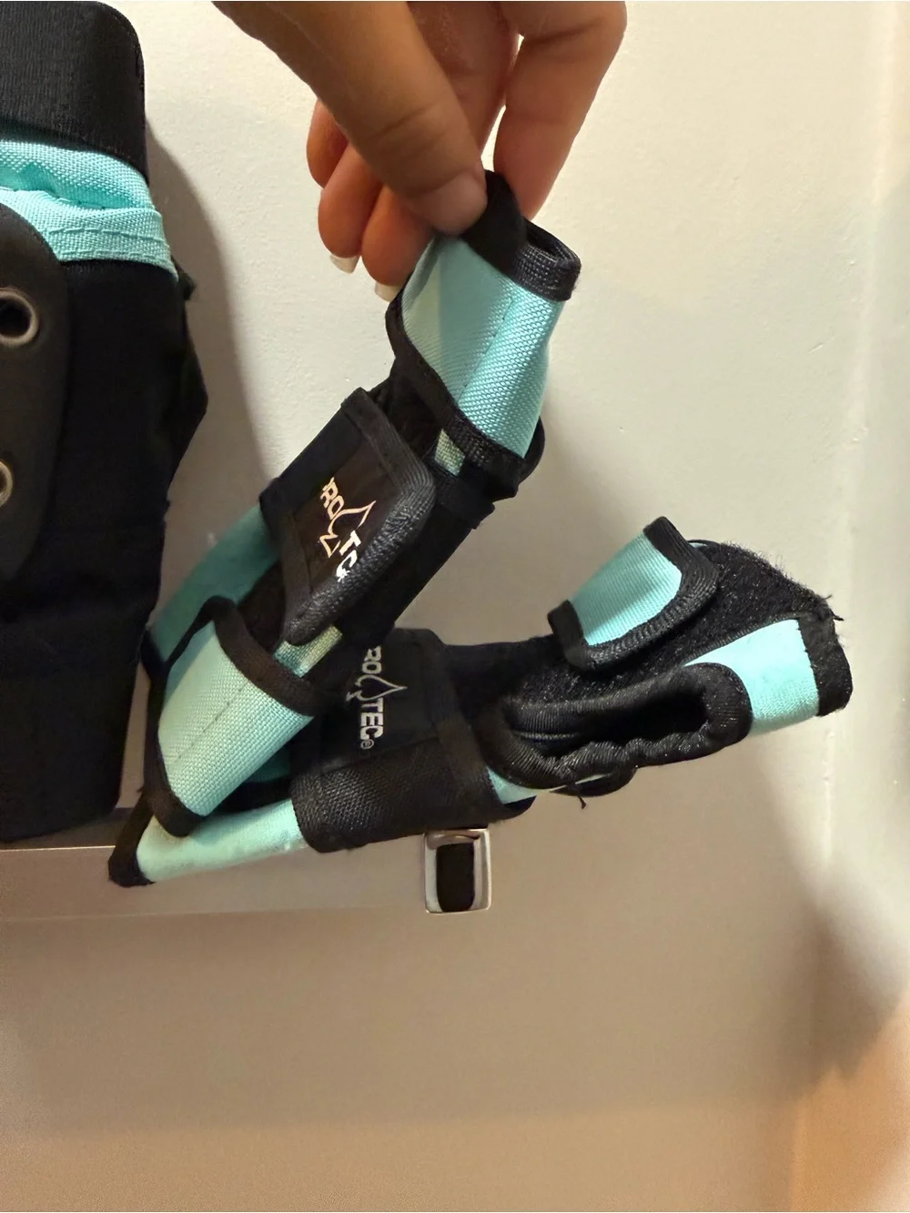 Protec Teal + Black Protective Knee, Elbow, Wrist Pads Set
